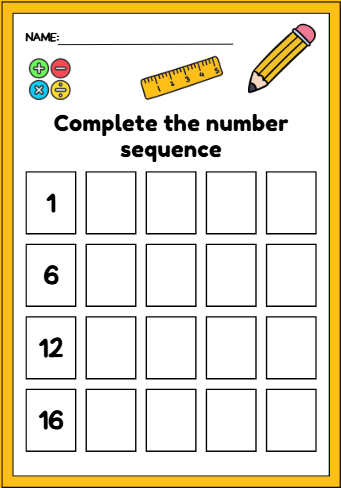 Add, Subtract and Complete the Numbers-Little math star