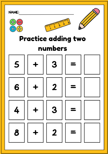 Add, Subtract and Complete the Numbers-Little math star