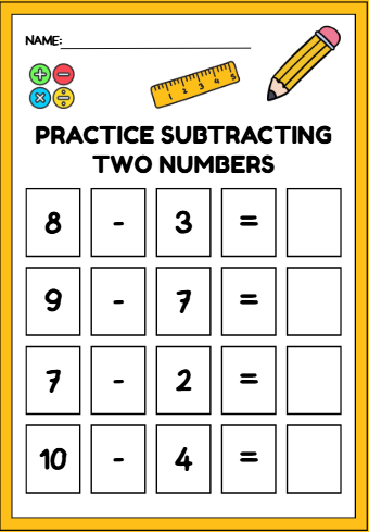 Add, Subtract and Complete the Numbers-Little math star